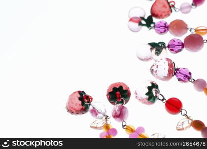 Beaded jewelry isoilated on a white background