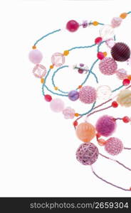 Beaded jewelry isoilated on a white background