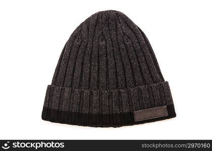 Beanie hat isolated on the white background