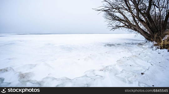 bear lake michigan frozen in spring month of march