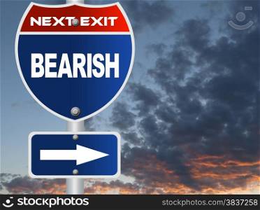 Bearish road sign
