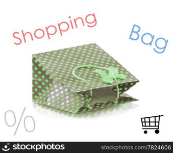 Beatiful shopping bag isolaten on white background