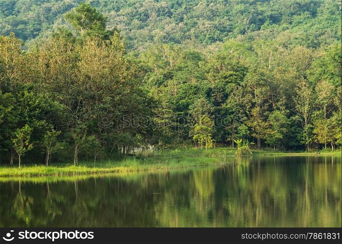 Beautiful 7 Kot Lake side in Saraburi Province,Thailand