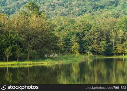 Beautiful 7 Kot Lake side in Saraburi Province,Thailand