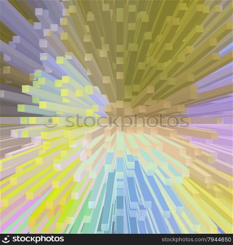 Beautiful abstract art background, block and extrude pattern