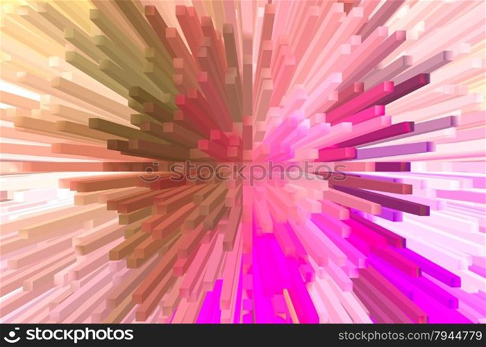 Beautiful abstract art background, block and extrude pattern