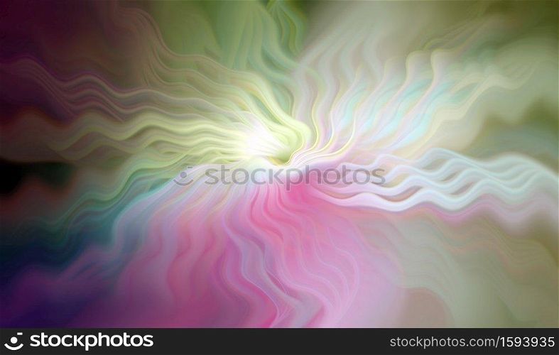 Beautiful Abstract Background. Colorful Wavy Floral Graphic modern art. Digital fantasy effect. Trendy desktop wallpaper. Futuristic Fractal Pattern can be use for banner design. Wavy Lines Leaf