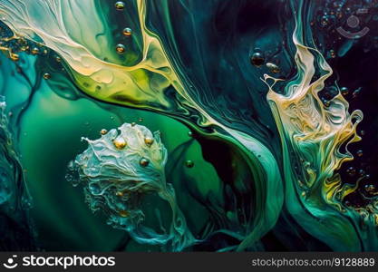 Beautiful abstract background. Liquid, splashes. Water. Generative AI. Beautiful abstract background. Liquid, splashes. Water. Generative AI.