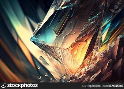 Beautiful abstract background of colored crystals. Neural network AI generated art. Beautiful abstract background of colored crystals. Neural network AI generated