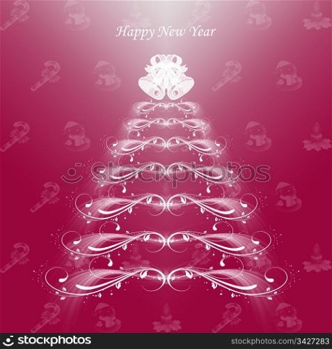 Beautiful abstract background of Happy New Year greeting card