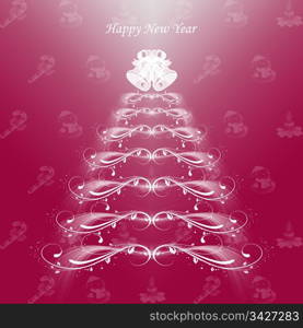 Beautiful abstract background of Happy New Year greeting card