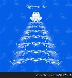 Beautiful abstract background of Happy New Year greeting card