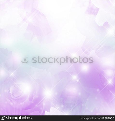 Beautiful abstract background of holiday lights and roses