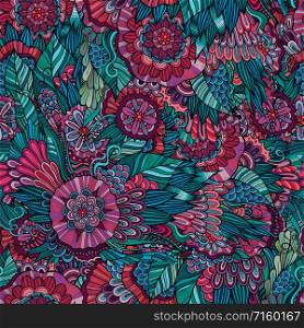 Beautiful abstract decorative floral ornamental seamless pattern. Beautiful decorative floral ornamental pattern
