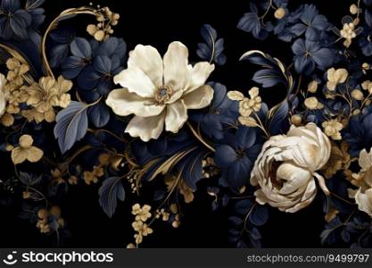 Beautiful abstract floral wallpaper design