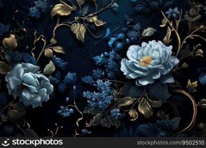 Beautiful abstract floral wallpaper design