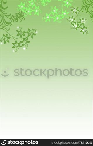 Beautiful abstract green floral background