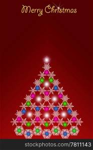 Beautiful abstract light background of christmas tree