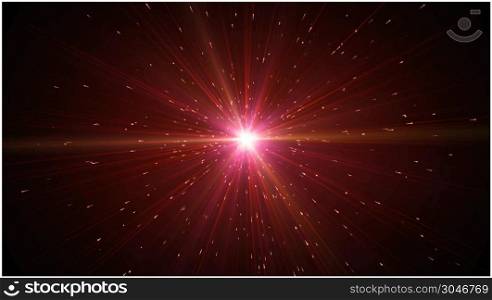 Beautiful Abstract Shining Starburst Hyperspace Background