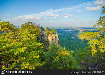 beautiful aerial landscape views from crowders mountain near gastonia north carolina