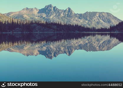 Beautiful Alpine lakes wilderness area in Washington, USA