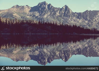 Beautiful Alpine lakes wilderness area in Washington, USA