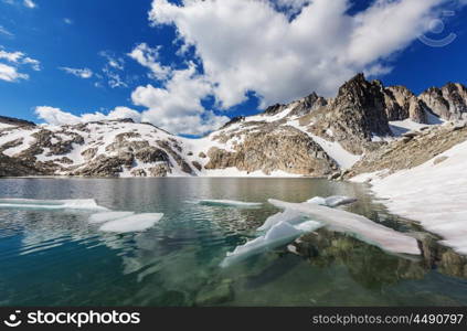 Beautiful Alpine lakes wilderness area in Washington, USA