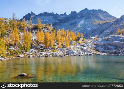 Beautiful Alpine lakes wilderness area  in Washington, USA