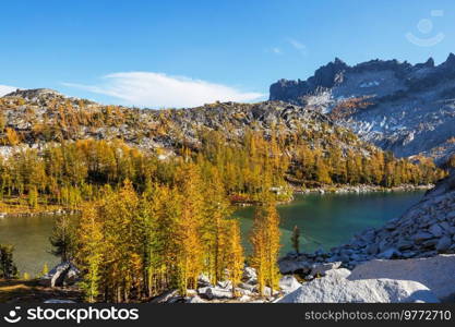 Beautiful Alpine lakes wilderness area  in Washington, USA