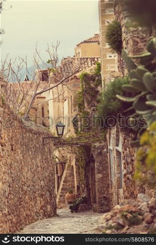 Beautiful ancient town Monemvasia, Greece