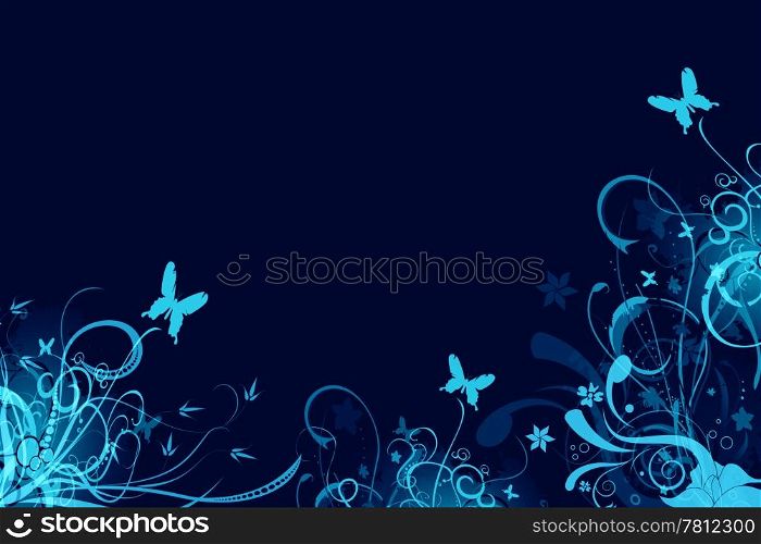 Beautiful and colorful abstract floral background