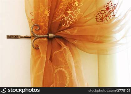 Beautiful and modern curtains with an ornament