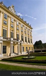 beautiful and old palace Schoenbrunn in Vienna