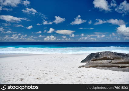 Beautiful Anse Intendance beach at Mahe, Seychelles