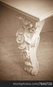 beautiful antique marble table with carved legs