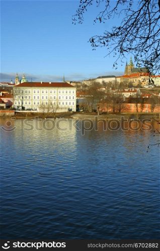 Beautiful Architecture on the Vltava River, Prague, Czech Republic.