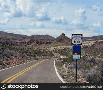Beautiful area along the historic Route 66 in Arizona