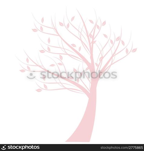 Beautiful art tree isolated on white background