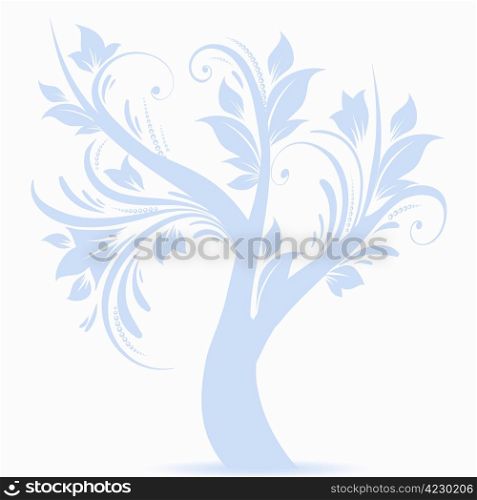 Beautiful art tree isolated on white background