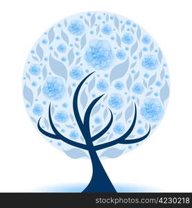 Beautiful art tree isolated on white background