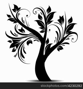 Beautiful art tree isolated on white background