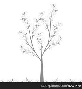 Beautiful art tree isolated on white background