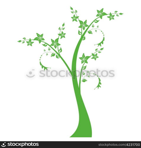 Beautiful art tree isolated on white background