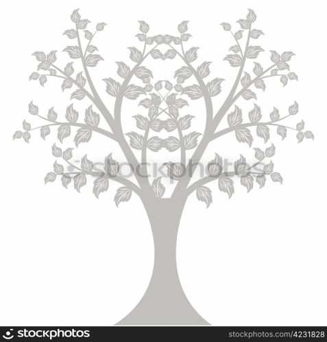 Beautiful art tree isolated on white background