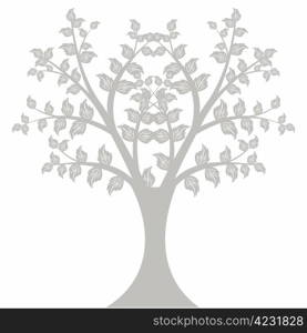 Beautiful art tree isolated on white background