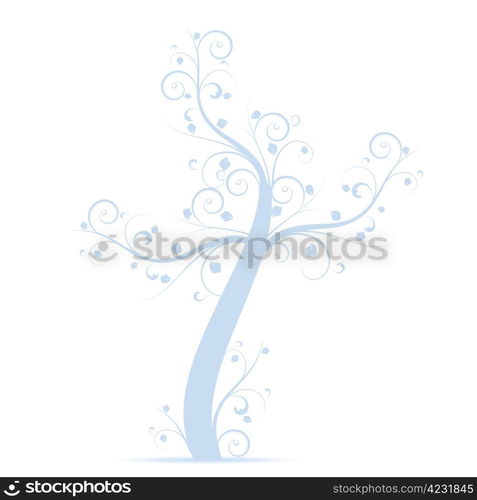 Beautiful art tree isolated on white background