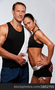 Beautiful athletic couple.