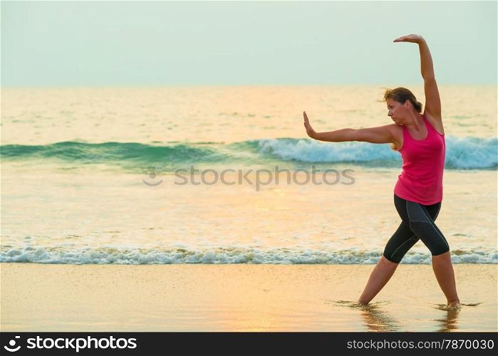 beautiful athletic girl and sea element