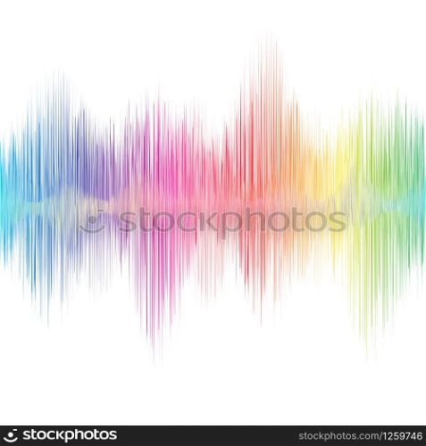 Beautiful audio spectrum on white background, stock vector