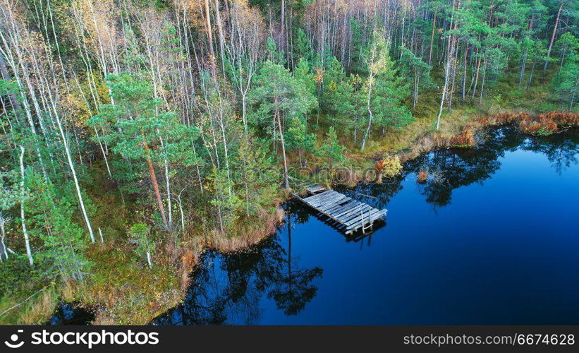 Beautiful autumn landscape of lake and trees. autumn landscape